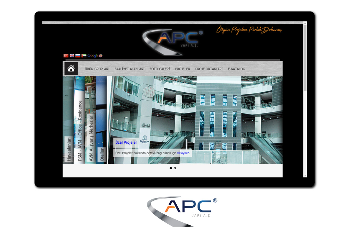 APC Yapı A.Ş. web tasarım referansı